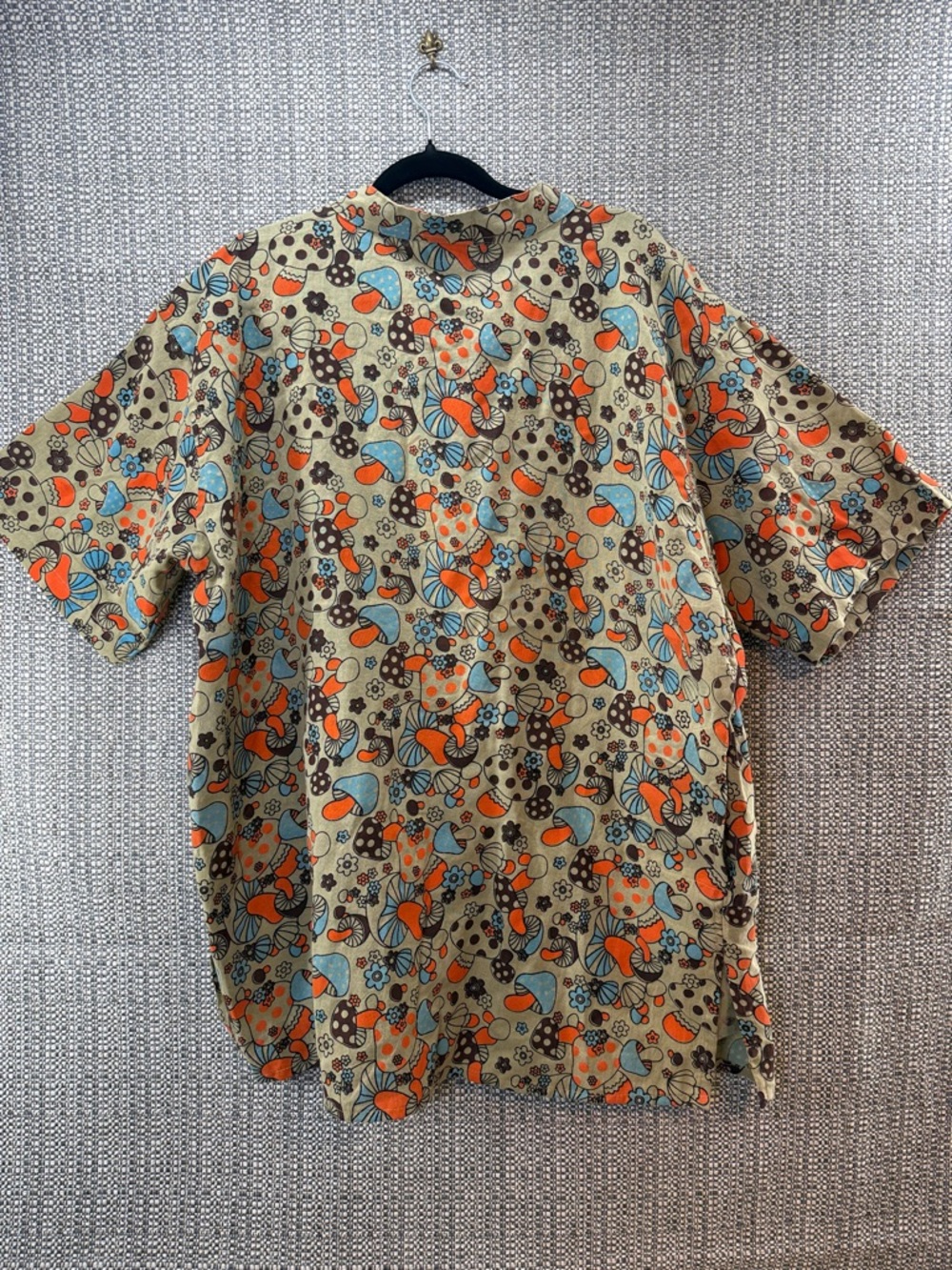Kathmandu Imports Mushroom Handmade Short-Sleeve Tunic Shirt Hippie Lagenlook - Picture 4 of 13